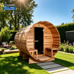 Sauna Exterior Moderna y Ecológica de Cedro Rojo de una Sola Pieza con Certificación ETL, WiFi Inteligente, Cabina de Relajación para Jardín en Portugal - Product Image 1