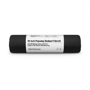 93 Inch Polyester Bedsheet Fabric Roll 120 GSM Bedding Material for <b>Fitted</b> & <b>Flat</b> <b>Sheets</b> Manufacturing - Product Image 1