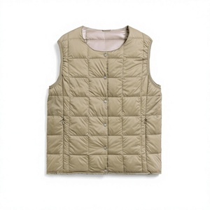 Chaleco Formal con Cuello Redondo y Botones para Hombre, Otoño/Invierno, Secado Rápido, Relleno de Plumón, Lana/Poliéster, Ropa Exterior para Hombres de Mediana Edad - Product Image 4