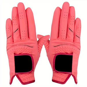 Gants de golf durables antidérapants en cuir véritable de couleur rose, respirants et résistants aux trous, en cuir synthétique pour le golf - Product Image 2