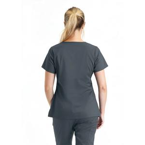 Tenue Médicale Personnalisée Jaune – Blouse à Manches Longues Extensible pour Infirmières et Professionnels de Santé – Ensemble de Blouses Médicales pour Femmes - Product Image 6