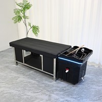 Bassin de lavage portable avec réservoir d'eau, massage capillaire, circulation d'eau, stockage d'eau 60L, pour thérapie capillaire, lavabo de chaise de shampoing
