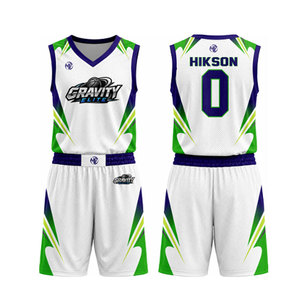 Uniforme de basket-ball de qualité supérieure avec impression personnalisée du numéro et du nom, fabriqué en tissu respirant, adapté aux équipes - Product Image 5