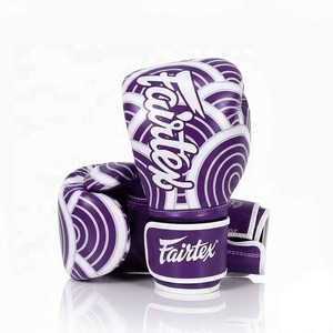 Fairtex Boxing <b>Gloves</b> Maroon White Wave Pattern Genuine Leather Breathable Adult Training Gear Boxing <b>Gloves</b> - Product Image 5