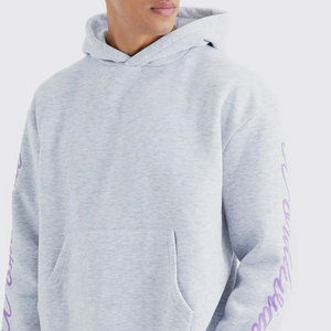 Unisex Winter Gray Cotton Hooded Fleece Tracksuit Pants <b>Purple</b> Side Stripes Elastic Waist Full Length Casual Solid Color Side - Product Image 5
