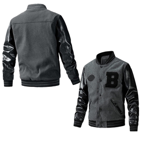Blouson d'hiver 2026 Nouvelle veste universitaire de baseball hip-hop pour homme avec lettres brodées en fourrure, coupe ample et respirante, grandes tailles. - Product Image 4