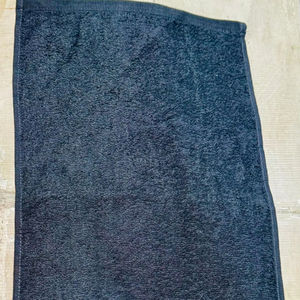 Serviette de Bain et Serviette de Visage en Microfibre 100% Coton de Haute Qualité, Prix de Gros, pour Gym, Voyage, Hôtel, Logo Personnalisé, Couleur Noire - Product Image 1