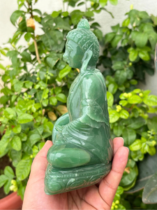 Estatua de Buda de Jade Verde Australiano |   Escultura de Buda Tallada a Mano en Piedra Preciosa Natural |   Decoración para Meditación |   Proveedor Mayorista - Product Image 2