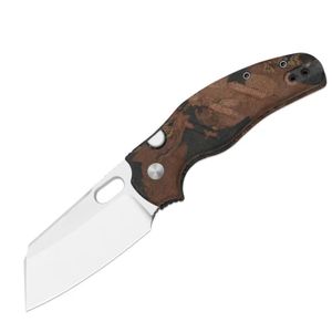 Couteaux pliants pratiques avec lame compacte inspirée du Tanto et manche texturé à pois pour une utilisation quotidienne portable et le camping - Product Image 2