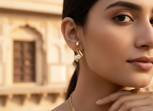 Pendientes de Oro de 14k Personalizados con Diamante Solitario VVS1 Cultivado en Laboratorio, Joyería Moderna al por Mayor, Diseño de Onda Retorcida, Novedad - Product Image 5