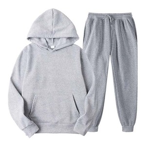 Chándales Deportivos Casuales de Algodón y Poliéster para Hombre, Color Gris Jaspeado, Fabricante Personalizado al por Mayor - Product Image 1