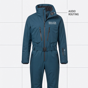 MALUZA INDUSTRIES Custom Waterproof Snow <b>Jumpsuit</b> <b>Men</b> Windproof Insulated Hooded 220g Polyester/Nylon Snowboard Ski Sports - Product Image 1