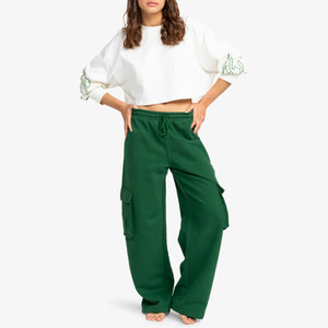 Haut court à manches longues pour femme en coton et polyester de couleur unie, nouvelle collection en ligne, prix bas, article très demandé - Product Image 4