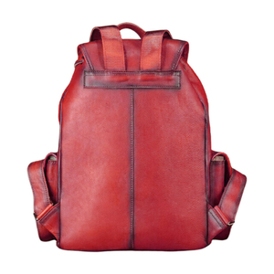 Large Men's Leather Backpack Handmade Genuine Leather with Laptop Pocket Stylish Messenger Bag Travel Gift for Him - Product Image 2