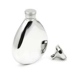 Luxury Mirror Finish Stainless Steel Hip Flask with Leak Proof Screw Cap, Smooth Curved Design for Travel, Bar and Gifting - Product Image 2