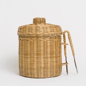 Barware essentials hand woven rattan ice <b>cooler</b> <b>box</b> beverage tub <b>coolers</b> soft drinks chiller - Product Image 2