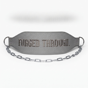 Cinturón de cuero resistente al por mayor con cadena para entrenamiento en gimnasio, soporte de cintura para flexiones, cinturones de flexiones unisex para culturistas - Product Image 1