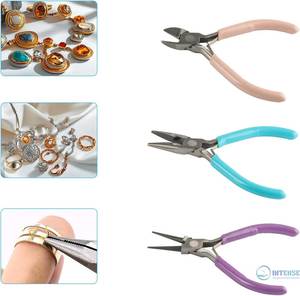 3Pcs Stainless Steel Jewelry <b>Pliers</b> <b>Set</b> Needle Nose Round Nose Wire Cutter Jewelry Making Tools for Repair Crafting DIY - Product Image 4