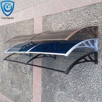 Auvent de balcon extérieur en polycarbonate pour fenêtre et porte