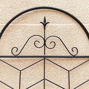 Set di 4 Tralicci da Giardino in Metallo Antiruggine 220 cm x 50 cm Neri, Supporto per Fiori da Esterno per Piante Rampicanti - Product Image 6