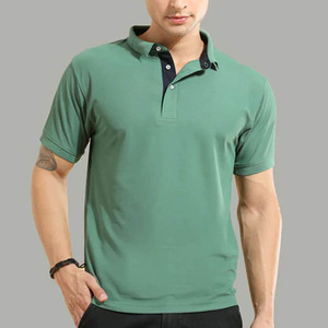 เสื้อยืดกอล์ฟโลโก้สั่งทำ ผ้าโพลีเอสเตอร์ผสมสแปนเด็กซ์ 100% แห้งเร็ว ทรงพอดีตัว เสื้อโปโลชายสำหรับเล่นกอล์ฟ - Product Image 5