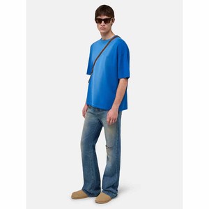 350 GSM Heavyweight 100% Cotton Men's T-shirts Custom <b>Logo</b> High Quality Rib Thick Collar Neck Mock Oversized Design - Product Image 6