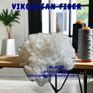 Poliéster 100% Vikohasan Reciclado, Hueco, Conjugado, Ignífugo, de Alta Calidad, 7D HC Slick White PSF, Reciclable - Product Image 2