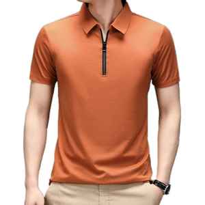T-shirts pour hommes tendance, design populaire, été, boutons, coutures, impression numérique, polo, couleur unie, nouveau design, tissu en coton - Product Image 6