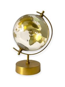 Globe en verre élégant avec finition dorée brillante, objet décoratif haut de gamme pour la maison et les cadeaux - Product Image 6