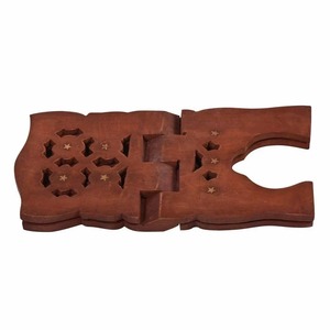 GUNVANTI Handmade Portable <b>Folding</b> Quran Stand Carved Sheesham Wood Rehal Book Rack Religious Home Decoration Craft - Product Image 3