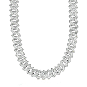 High Quality Custom Miami Hip Hop VVS Moissanite Diamond Necklace <b>Rope</b> <b>Chain</b> Bezel Setting Rose Gold 925 Silver for Certified - Product Image 6