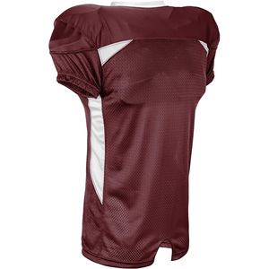 American Football Jersey V-Neck Short Sleeve Mesh 100 Polyester Moisture Wicking Adult Men <b>Athletic</b> Wear - Product Image 6
