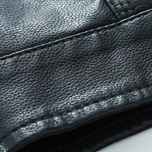 Blouson Biker Asymétrique Homme en Similicuir Noir Personnalisé Col Montant Poches Latérales Zippées Vente en Gros OEM Marque Privée Acheteur USA Nouveau - Product Image 5