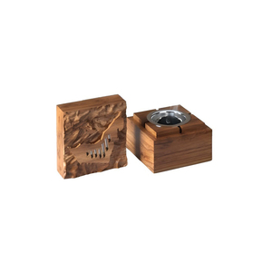 Quemador de incienso de madera tallada con mapa de los Emiratos Árabes Unidos, tapa texturizada, quemador de carbón de Oud de Dubái de lujo para decoración del hogar. - Product Image 3