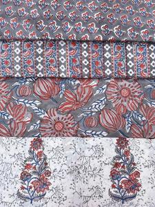 Tela de algodón estampada a mano de Jaipur, suave, premium, ligera, lista para exportación a granel, proveedor mayorista. - Product Image 4