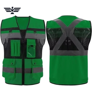 Vêtements de travail haute visibilité pour hommes sur mesure, grande taille, polyester, impression sérigraphique - Product Image 1