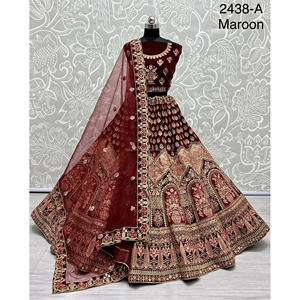 Nupcial Indio Desgaste Terciopelo Colecciones Para Novia Con Zarkhan Trabajo Por Fabzone - Product Image 6