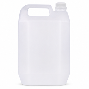 Bidon en plastique HDPE de 5 L avec poignée et bouchon à vis pour l'emballage de liquides, de produits chimiques et de détergents - Product Image 3