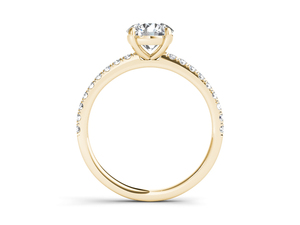 แหวนเพชรเม็ดเดี่ยวทรงกลมเจียระไนแบบบริลเลียนท์ น้ำหนัก 1 กะรัต จาก Aries Jewel ผลิตจากเพชรที่เพาะเลี้ยงในห้องปฏิบัติการ ตัวเรือนทองคำแท้ 14K เหมาะสำหรับสวมใส่ทุกวัน งานแต่งงาน สไตล์คลาสสิก - Product Image 2