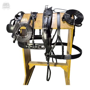 Harnais de conduite pour chevaux en cuir personnalisé de qualité supérieure, ensemble complet noir et marron, vente en gros - Product Image 2