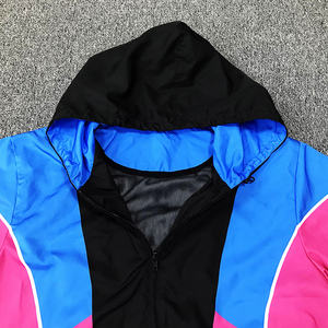 Custom Hoodies <b>Jacket</b> Color Block Splicing Design Utility Zipper Packet Wind Breaker <b>Jacket</b> - Product Image 5