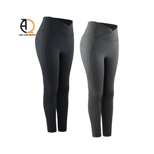 Leggings de yoga taille haute pour femmes, doux, avec poches, 80% nylon, 20% élasthanne - Product Image 4