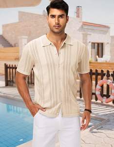 Chemises Polo en Lin pour Hommes à Manches Courtes Boutonnées – Décontractées, Habillées ou de Plage – Tendances Estivales - Product Image 4