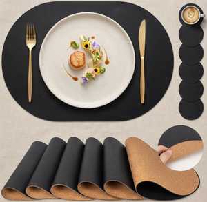 Tapis de table en cuir véritable anti-rayures, résistant à la chaleur et imperméable, en cuir de vachette véritable, pour sacs et étuis, décoration de table pour maison moderne LPM-0130 - Product Image 1