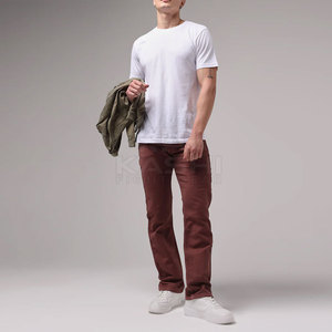 Proveedor Mayorista de Jeans Casuales Rectos Ligeros de Calidad Premium, 100% Algodón Elástico, Servicio OEM, MOQ Bajo, para Hombre - Product Image 2