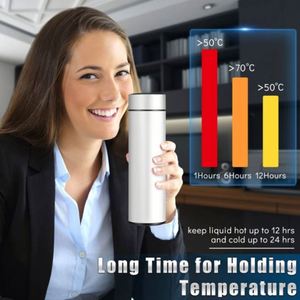 500ml LED Cup <b>Smart</b> Double Walled Intelligent Vacuum Insulated Stainless Steel Water Bottle with Digital Temperature Display - Product Image 3