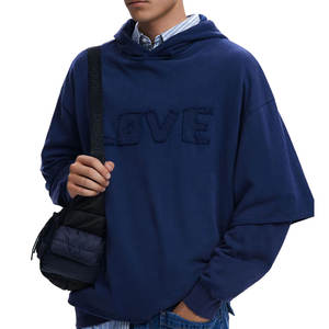 Sudadera con Capucha Vintage Lavada al Ácido para Hombre, de Lujo, de Doble Capa, Mangas Dobles, 100% Algodón, Felpa, Larga, de Alta Calidad - Product Image 3