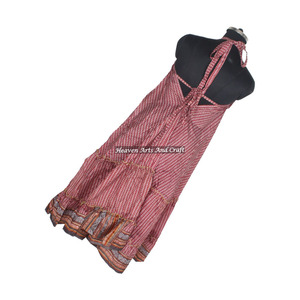 Abito Vintage in Seta Stile Indiano Boho con Stampe Multiple e Colori Assortiti, Vestito di Tendenza 2026, Abito da Donna all'Ingrosso - Product Image 4