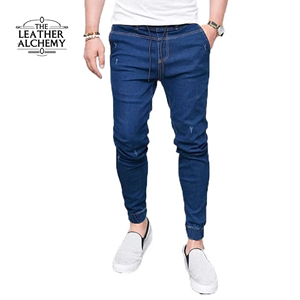<b>Men</b> Slim Fit Denim Jeans <b>Stretch</b> Cotton Fabric Contemporary Fashion Casual Lifestyle Streetwear Denim Pants - Product Image 1