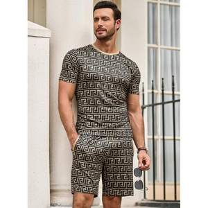 2025 <b>Men's</b> Loungewear Set <b>Short</b> Sleeve T-Shirts and <b>Shorts</b> Matching Sleepwear - Product Image 1